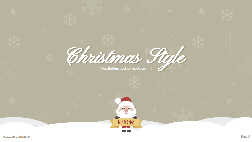Free Powerpoint template & Google Slides theme for Christmas Greetings